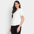 Ladies' 100% Cotton Top, Off White, small image number null